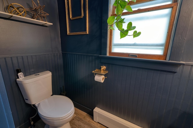 48 Griffin Ave, Hampden, ME 04444 - bathroom featuring a wainscoted wall and wood finished floors