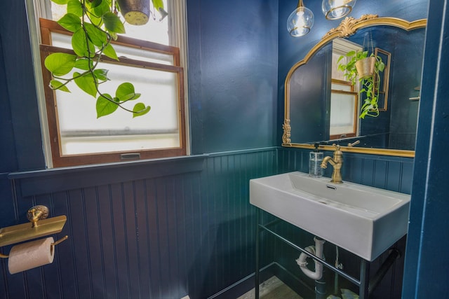 48 Griffin Ave, Hampden, ME 04444 - bathroom with a wainscoted wall