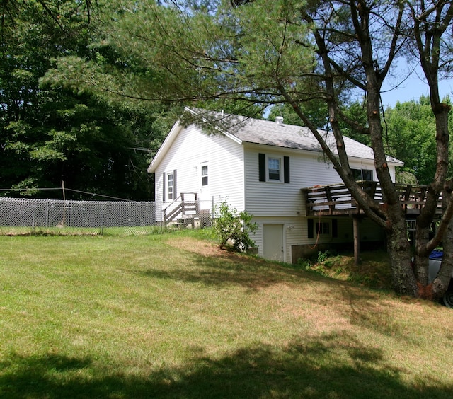 76 Gile Rd, Fayette, ME 04349 - view of yard with a deck
