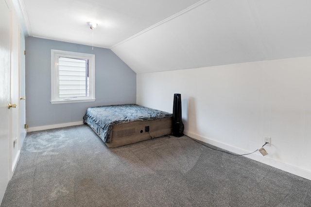 95 Webber Ave, Lewiston, ME 04240 - unfurnished bedroom featuring carpet floors and vaulted ceiling