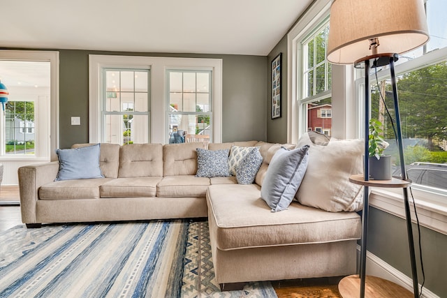 46 Haven Rd, South Portland, ME 04106 - living room featuring plenty of natural light and wood finished floors
