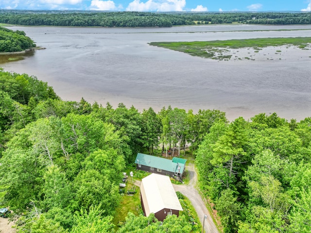 16 Brackett Rd, Dresden, ME 04342 - drone / aerial view of a large body of water and a heavily wooded area