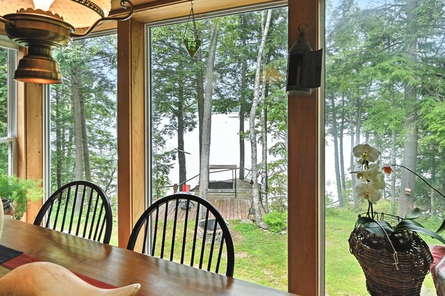 16 Brackett Rd, Dresden, ME 04342 - sunroom / solarium featuring a water view