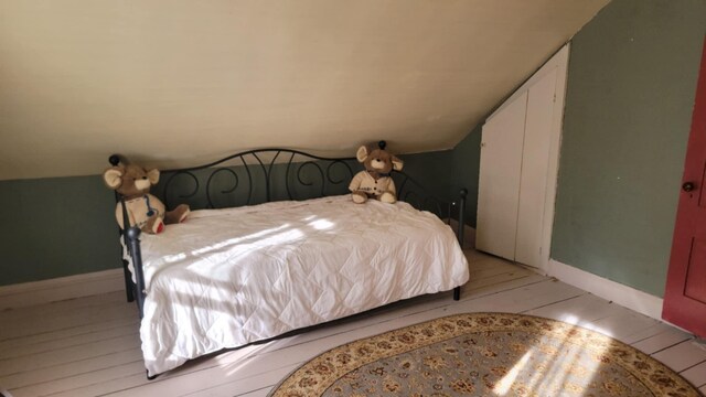 12 High St, Calais, ME 04619 - bedroom with vaulted ceiling and baseboards