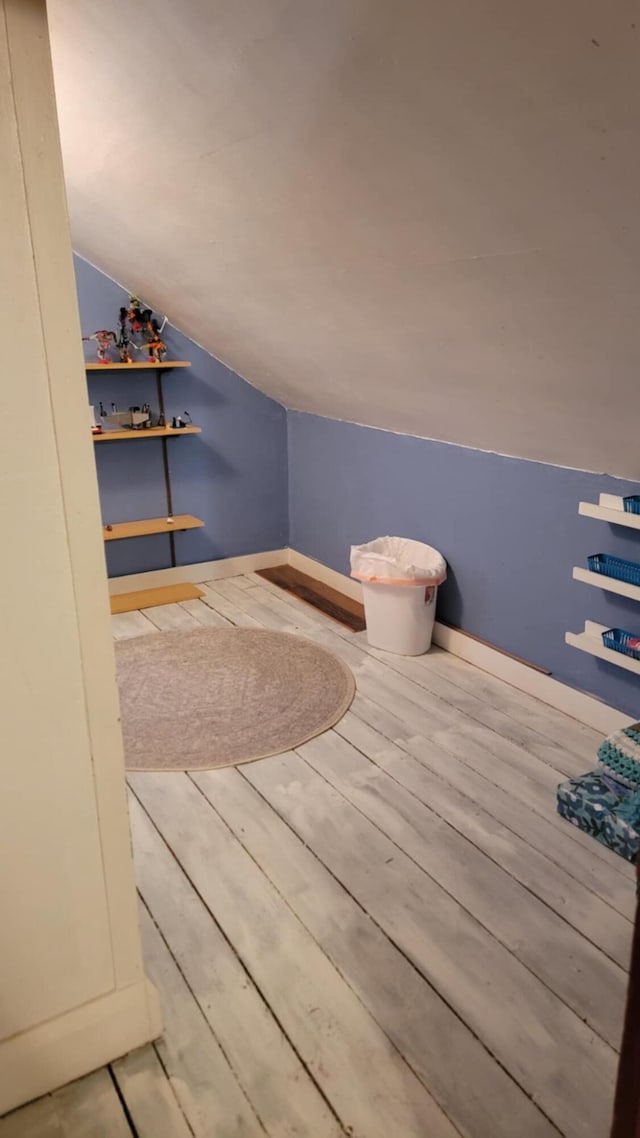12 High St, Calais, ME 04619 - bathroom with vaulted ceiling and wood finished floors