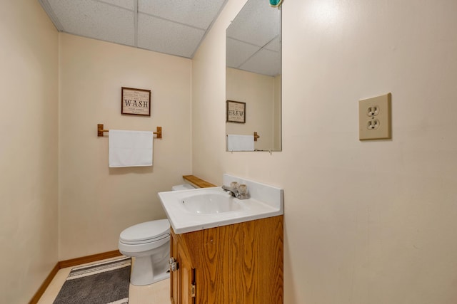 125 Deer Ridge Dr, Barrington, NH 03825 - bathroom featuring a drop ceiling and vanity