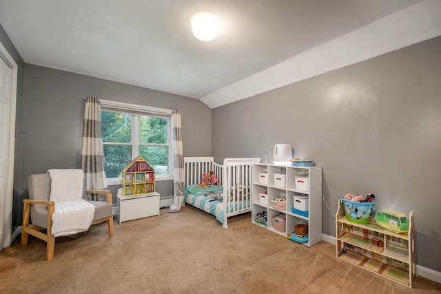 125 Deer Ridge Dr, Barrington, NH 03825 - carpeted bedroom with vaulted ceiling and baseboards