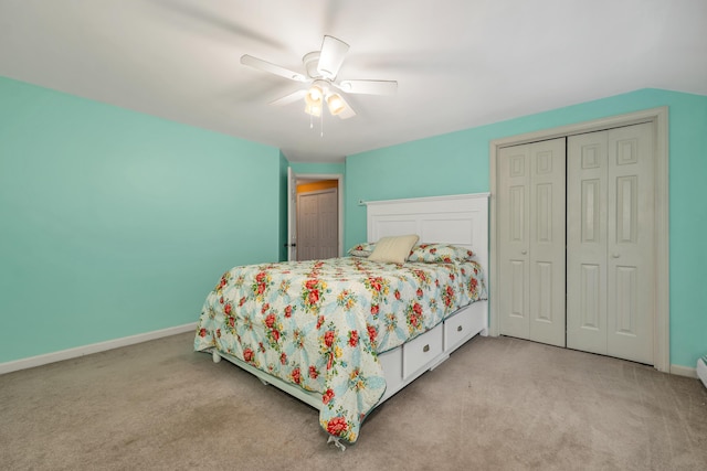 125 Deer Ridge Dr, Barrington, NH 03825 - bedroom with light carpet and a ceiling fan