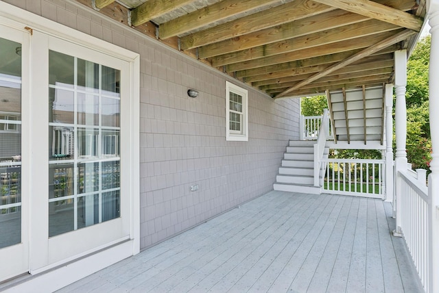 42 Rachel Carson Ln, Wells, ME 04090 - wooden deck with stairway