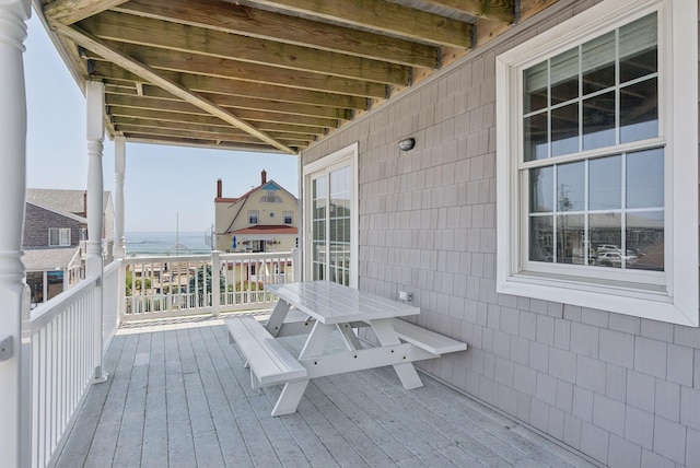 42 Rachel Carson Ln, Wells, ME 04090 - deck featuring a water view