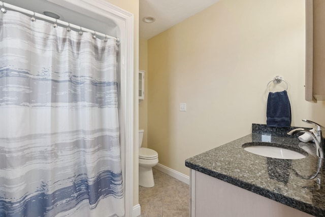 42 Rachel Carson Ln, Wells, ME 04090 - bathroom featuring vanity, tile patterned floors, and a shower with curtain