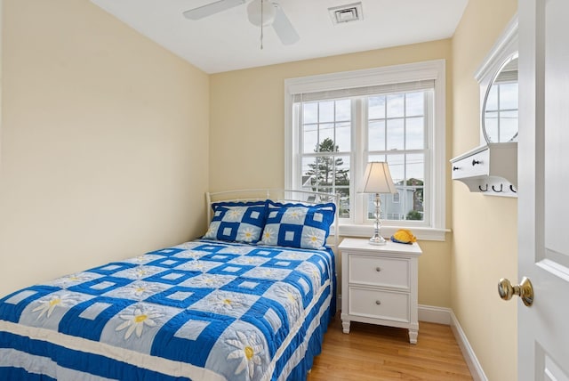 42 Rachel Carson Ln, Wells, ME 04090 - bedroom featuring light wood finished floors and ceiling fan