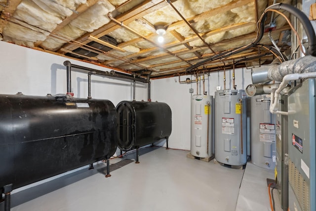 42 Rachel Carson Ln, Wells, ME 04090 - unfinished below grade area featuring heating fuel and electric water heater