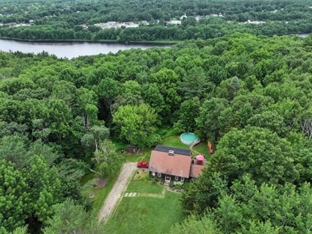 32 Williams Rd, Chelsea, ME 04330 - aerial view of a forest and a nearby body of water