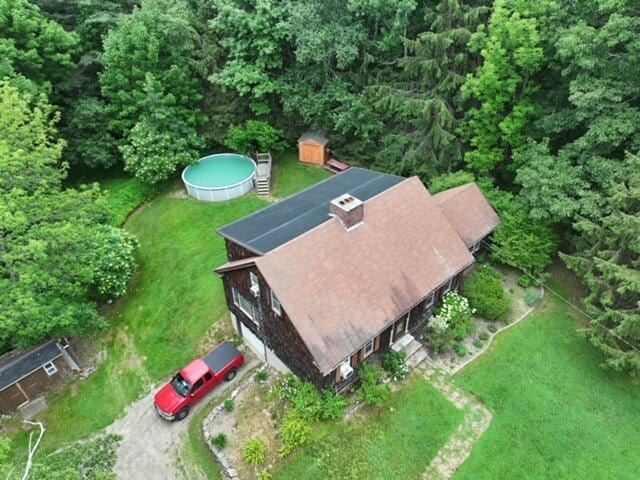 32 Williams Rd, Chelsea, ME 04330 - aerial view of property and surrounding area
