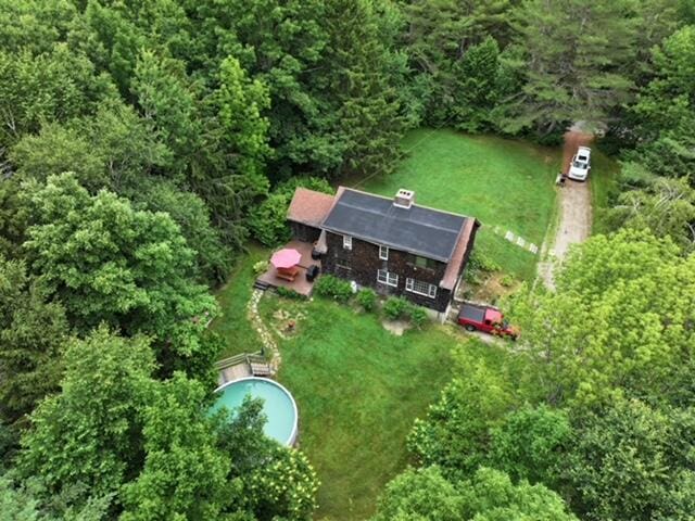 32 Williams Rd, Chelsea, ME 04330 - aerial view of property's location with a forest