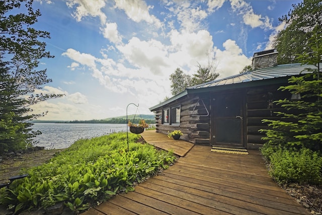 1 Zella Is Unit T14 R8, Wels, ME 04768 - wooden deck with a water view