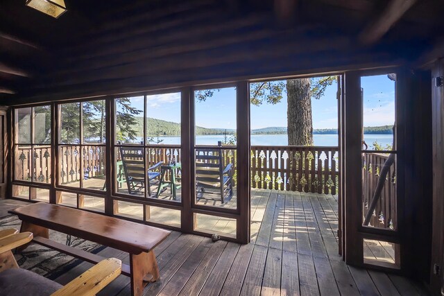 1 Zella Is Unit T14 R8, Wels, ME 04768 - sunroom / solarium featuring a water view