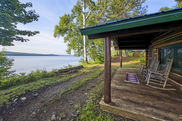 1 Zella Is Unit T14 R8, Wels, ME 04768 - wooden terrace featuring a water view