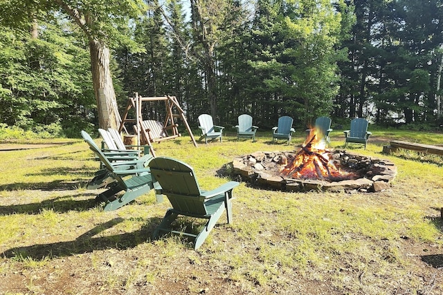 1 Zella Is Unit T14 R8, Wels, ME 04768 - view of yard featuring a fire pit