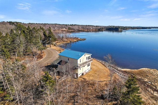 74 Spindle Rd, Ellsworth, ME 04605 - aerial view of a nearby body of water