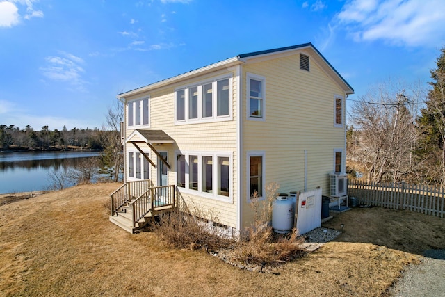 74 Spindle Rd, Ellsworth, ME 04605 - rear view of house featuring a water view