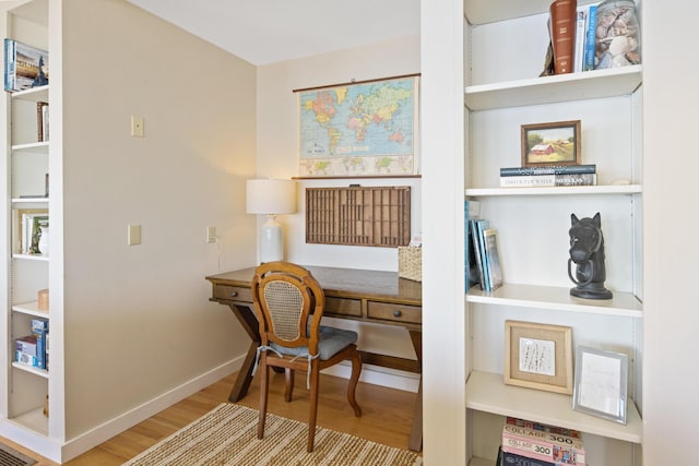 74 Spindle Rd, Ellsworth, ME 04605 - office area with wood finished floors and built in desk