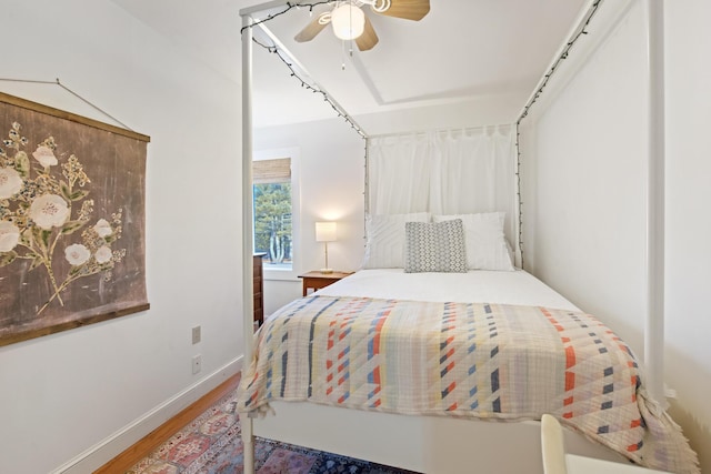 74 Spindle Rd, Ellsworth, ME 04605 - bedroom with wood finished floors and a ceiling fan