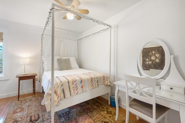 74 Spindle Rd, Ellsworth, ME 04605 - bedroom featuring wood finished floors and a ceiling fan