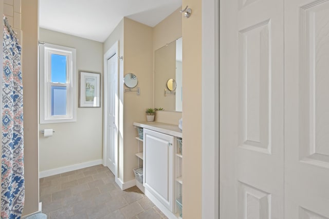 74 Spindle Rd, Ellsworth, ME 04605 - full bathroom with vanity and curtained shower