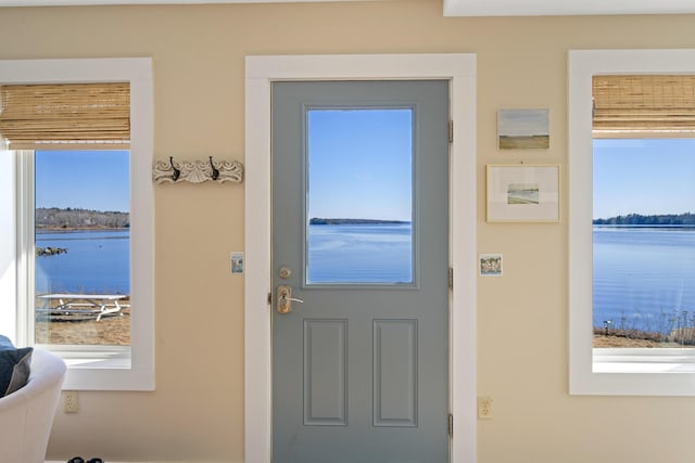 74 Spindle Rd, Ellsworth, ME 04605 - entryway with a water view
