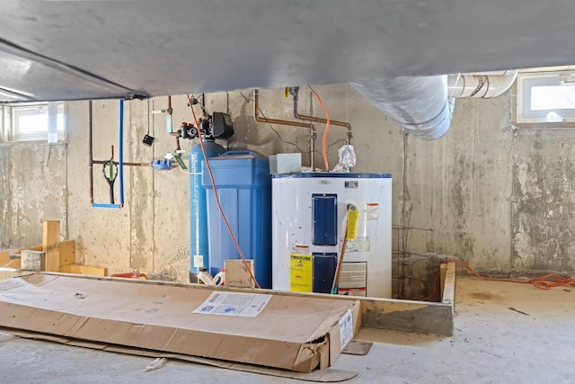 74 Spindle Rd, Ellsworth, ME 04605 - below grade area with electric water heater and a water softener