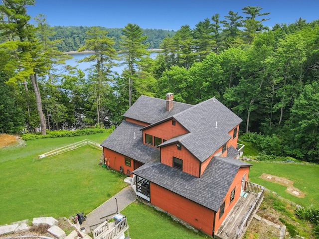 93 Hopkins Rd, Hampden, ME 04444 - view from above of property featuring a forest