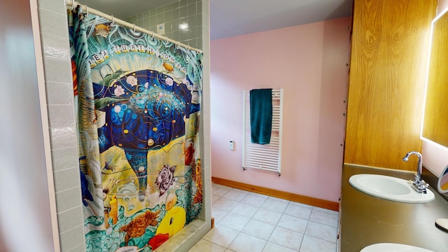 93 Hopkins Rd, Hampden, ME 04444 - bathroom with tile patterned flooring and a stall shower