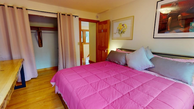 93 Hopkins Rd, Hampden, ME 04444 - bedroom featuring light wood-type flooring and a closet