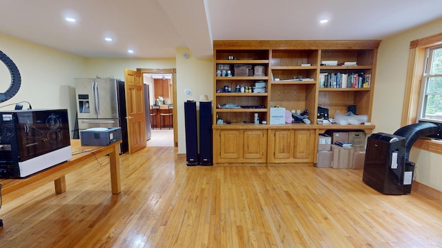 93 Hopkins Rd, Hampden, ME 04444 - office area featuring light wood-style floors and recessed lighting