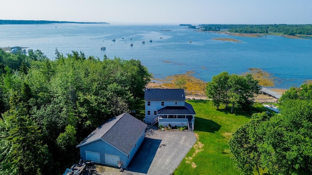 119 Merritt Rd, Steuben, ME 04680 - view from above of property featuring a nearby body of water