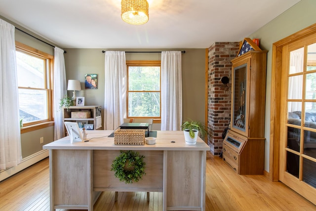 119 Merritt Rd, Steuben, ME 04680 - home office with plenty of natural light and light wood finished floors