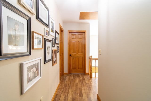 119 Merritt Rd, Steuben, ME 04680 - corridor with wood finished floors and baseboards