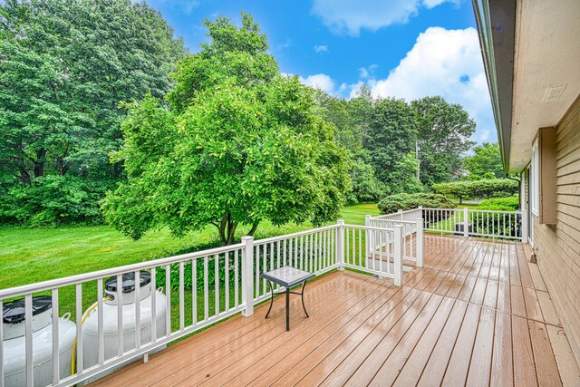 3 Tallwood Rd, Augusta, ME 04330 - deck featuring a lawn