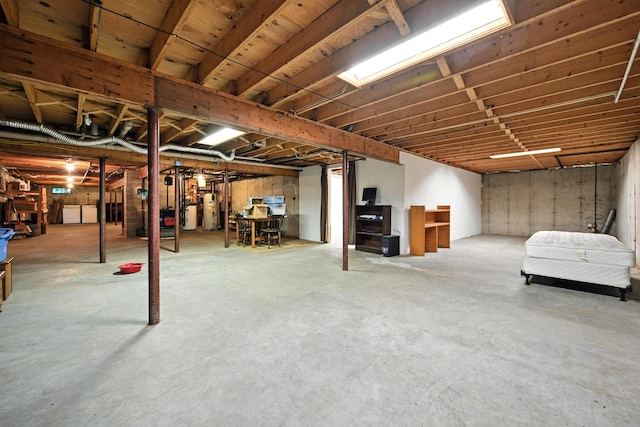 3 Tallwood Rd, Augusta, ME 04330 - unfinished basement with water heater