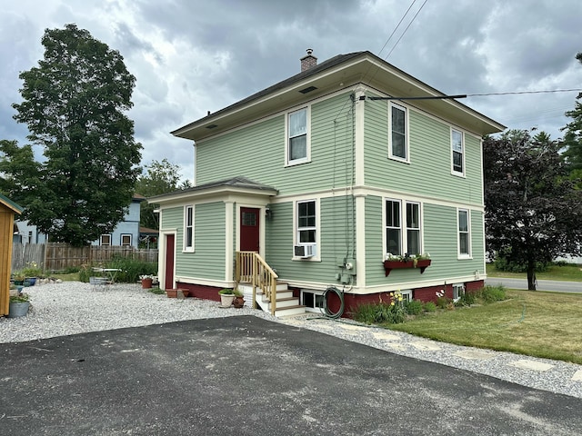 72 Federal Rd, Parsonsfield, ME 04047 - view of front of house featuring a chimney