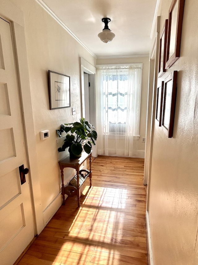 72 Federal Rd, Parsonsfield, ME 04047 - entryway featuring light wood finished floors and crown molding