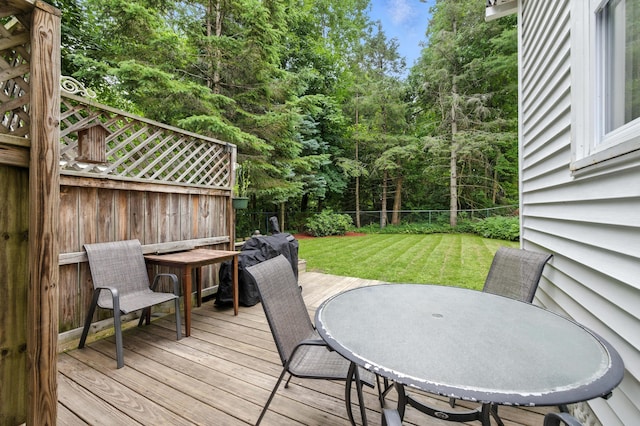 214 S Main St, Auburn, ME 04210 - wooden deck with outdoor dining space