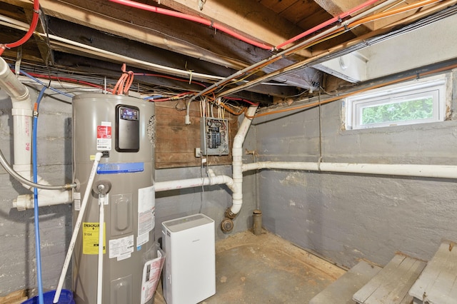 214 S Main St, Auburn, ME 04210 - below grade area with hybrid water heater and electric panel