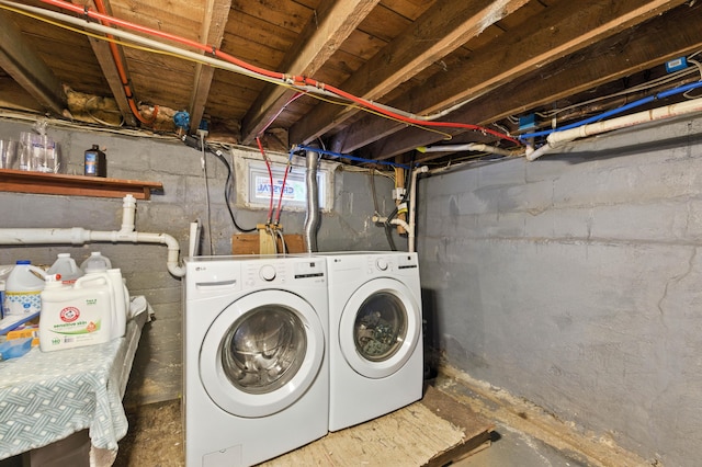 214 S Main St, Auburn, ME 04210 - washroom featuring separate washer and dryer