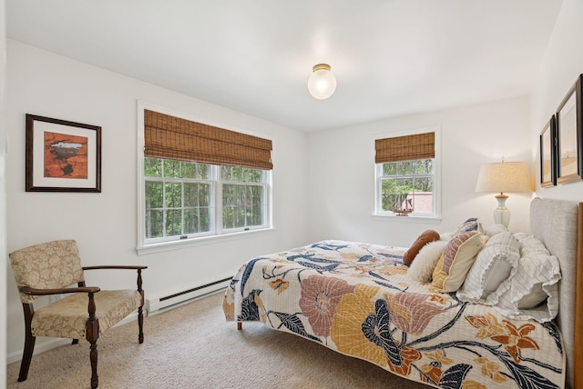 6 Beechwood Ln, Falmouth, ME 04105 - bedroom with a baseboard heating unit and carpet