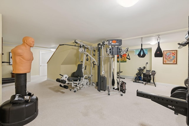 6 Beechwood Ln, Falmouth, ME 04105 - exercise area with carpet flooring and baseboards