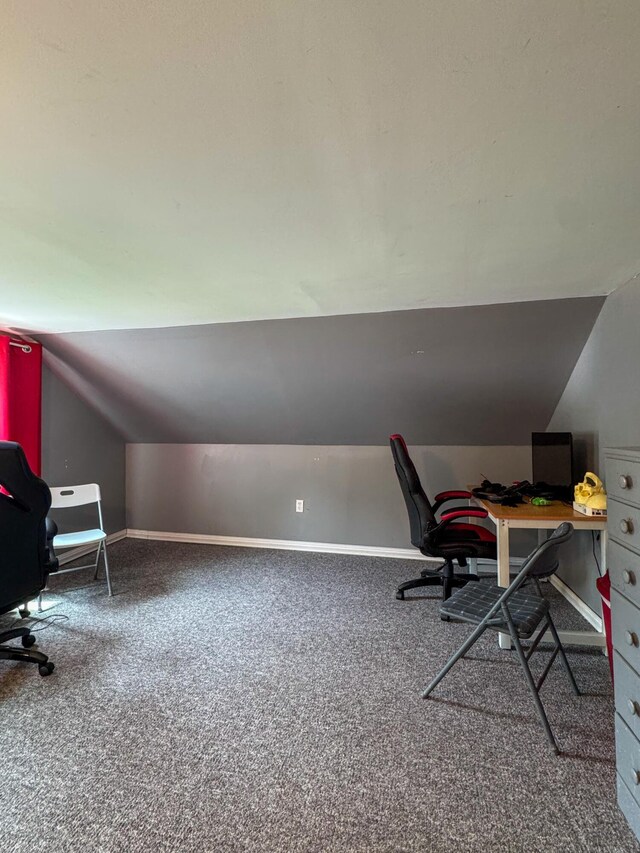 27 Main St, Vassalboro, ME 04989 - office with lofted ceiling and carpet flooring