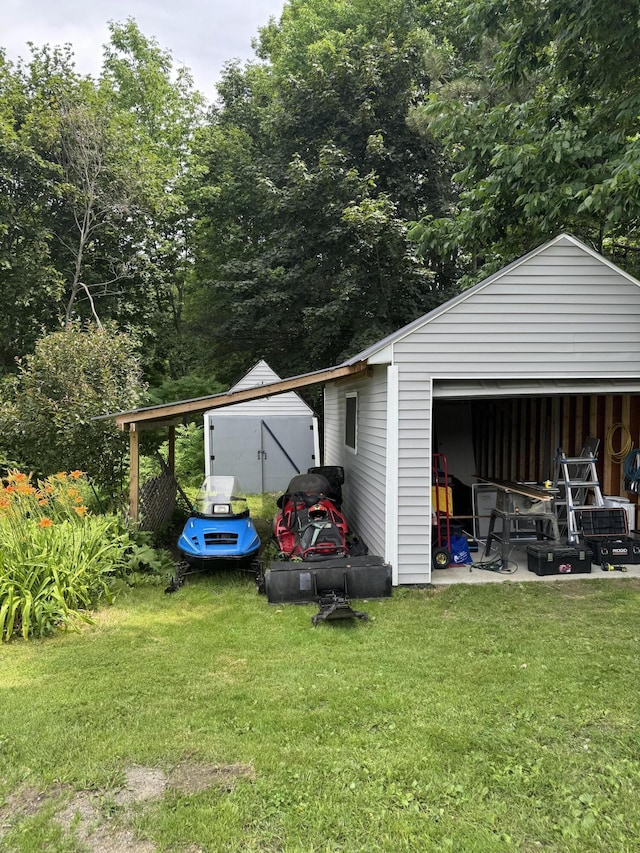 27 Main St, Vassalboro, ME 04989 - view of garage